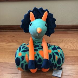 Kids Plush Dinosaur and Throw Blanket